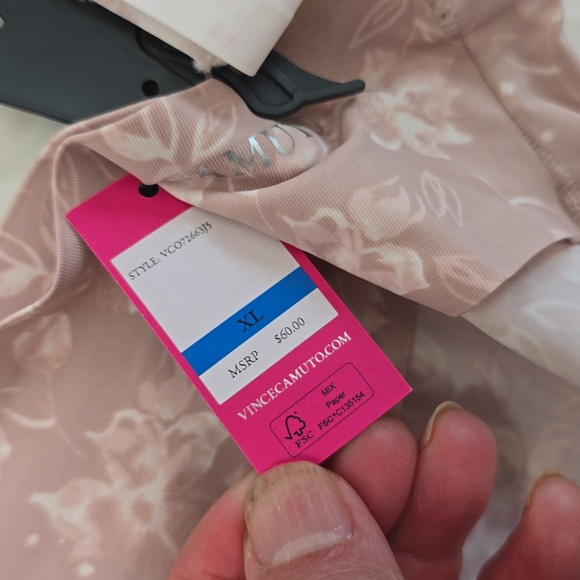 NWT Vince Camuto 5 Pack No Show Bikini Panties Floral Solid Gray Mauve Size XL - Picture 7 of 12